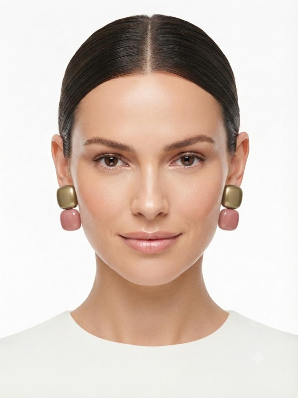 Gold and Dusty Rose Drop Earrings - Women's two pairs only for 20$ Jewelry